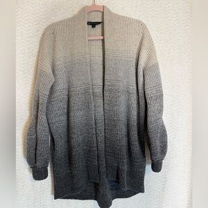 Athleta Wool Cashmere Women's Gray Gradient Cardigan. Open front. Size Medium
